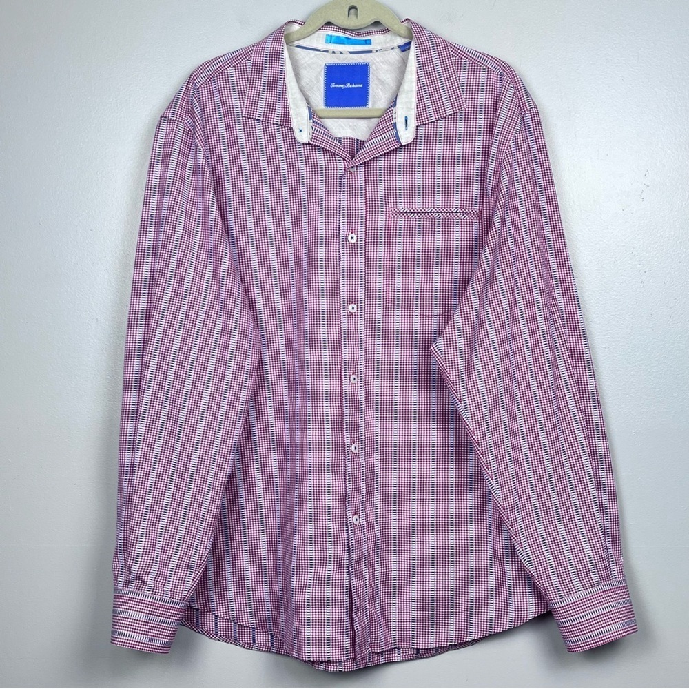 Tommy Bahama Men's 100% Cotton Long Sleeve Striped Button Down Size XL; Casual